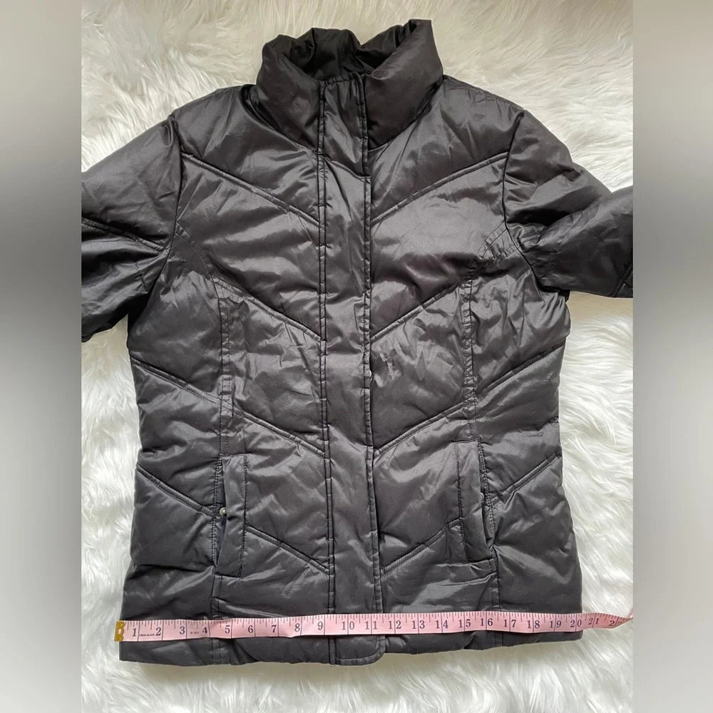 Gap | Women’s Black Medium Lightweight Soft Winter Jacket with Zipper & Buttons